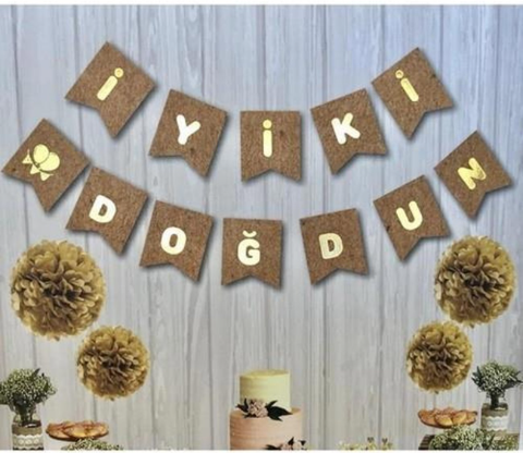 Kraft Zemin İyi Ki Doğdun Gold Banner